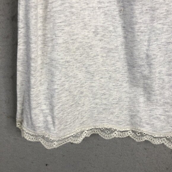Y2K American Eagle Outfitter Cami Top Womens XL Gray Heather Babydoll Lace Trim - Picture 9 of 16